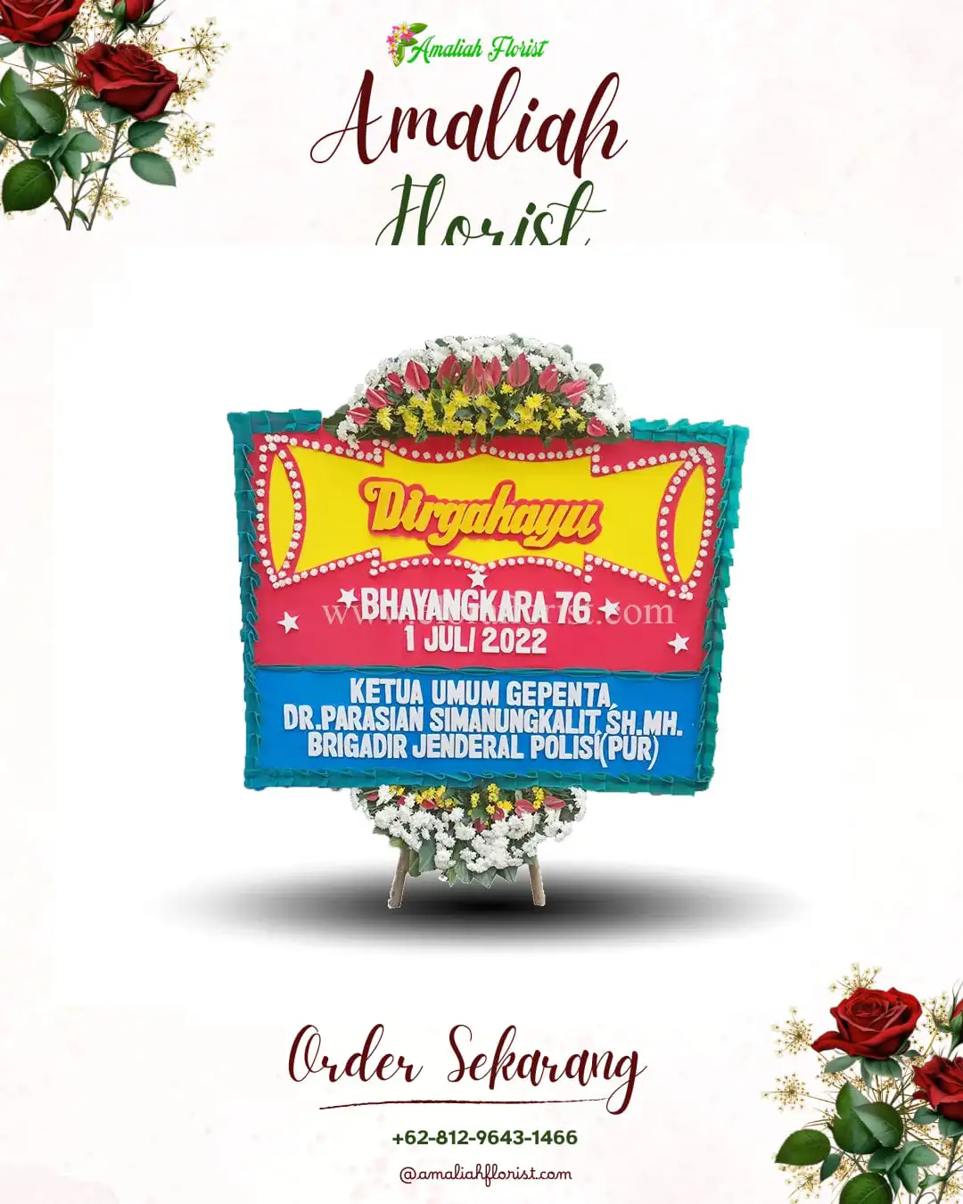 Papan Bunga HUT Ulang Tahun Mandioli Utara